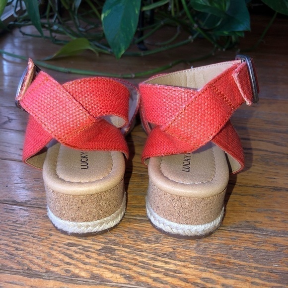 NWOB Lucky Brand Wensdei Cork Wedge Sandals - Picture 5 of 8